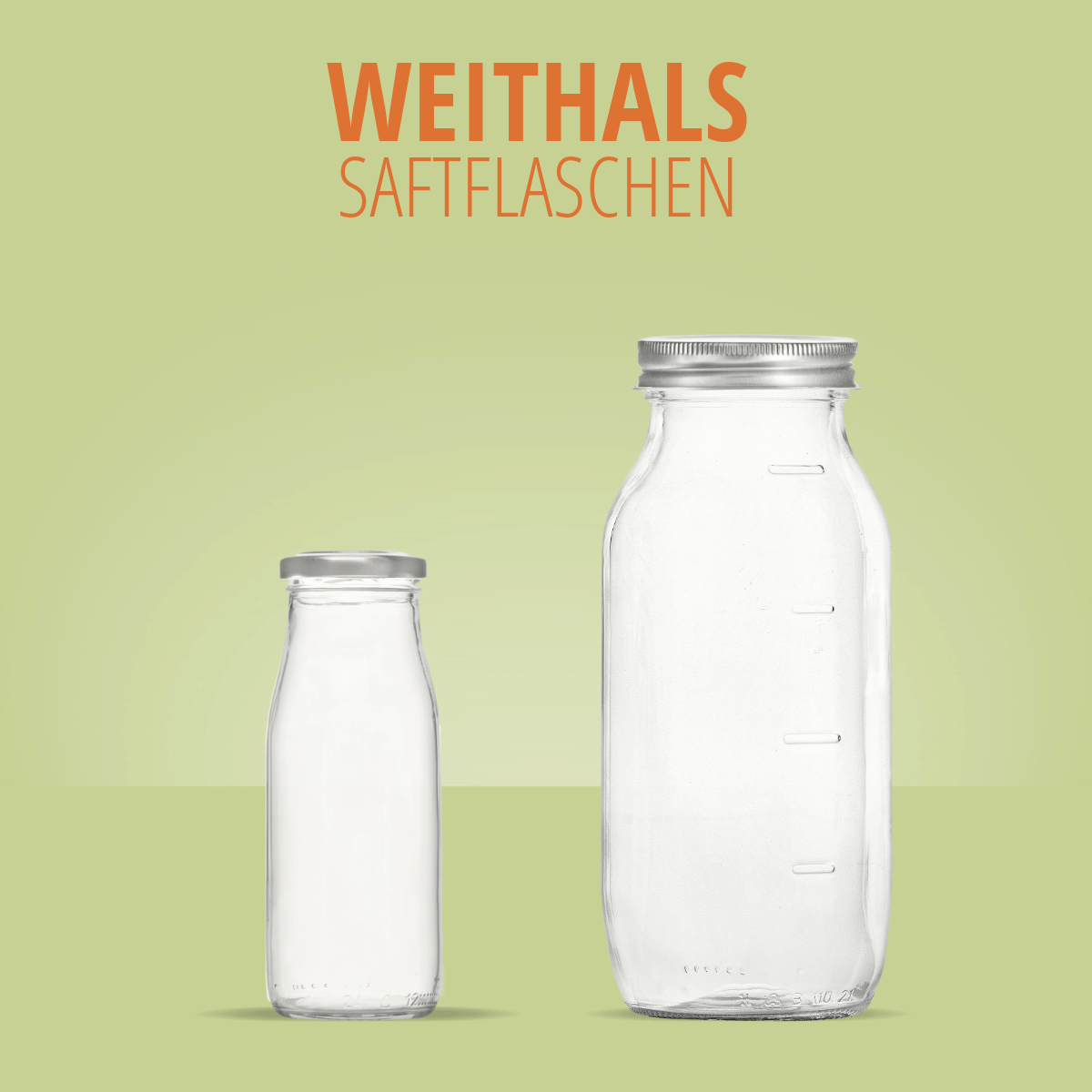 Weithals Saftflaschen