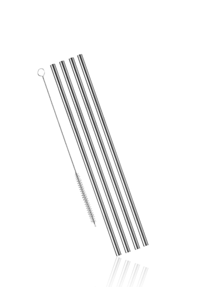 Edelstahl Trinkhalme gerade (4er-Pack)