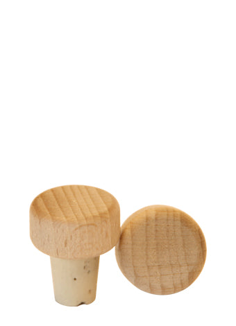 Holzgriffstopfen mit Naturkork